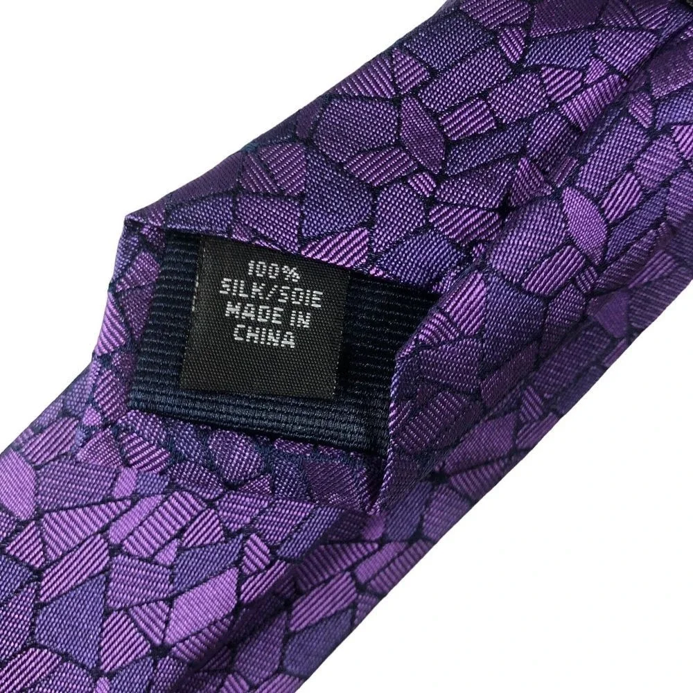 MICHAEL KORS 100% Silk Hexagon Geometric Purple‎ Tie